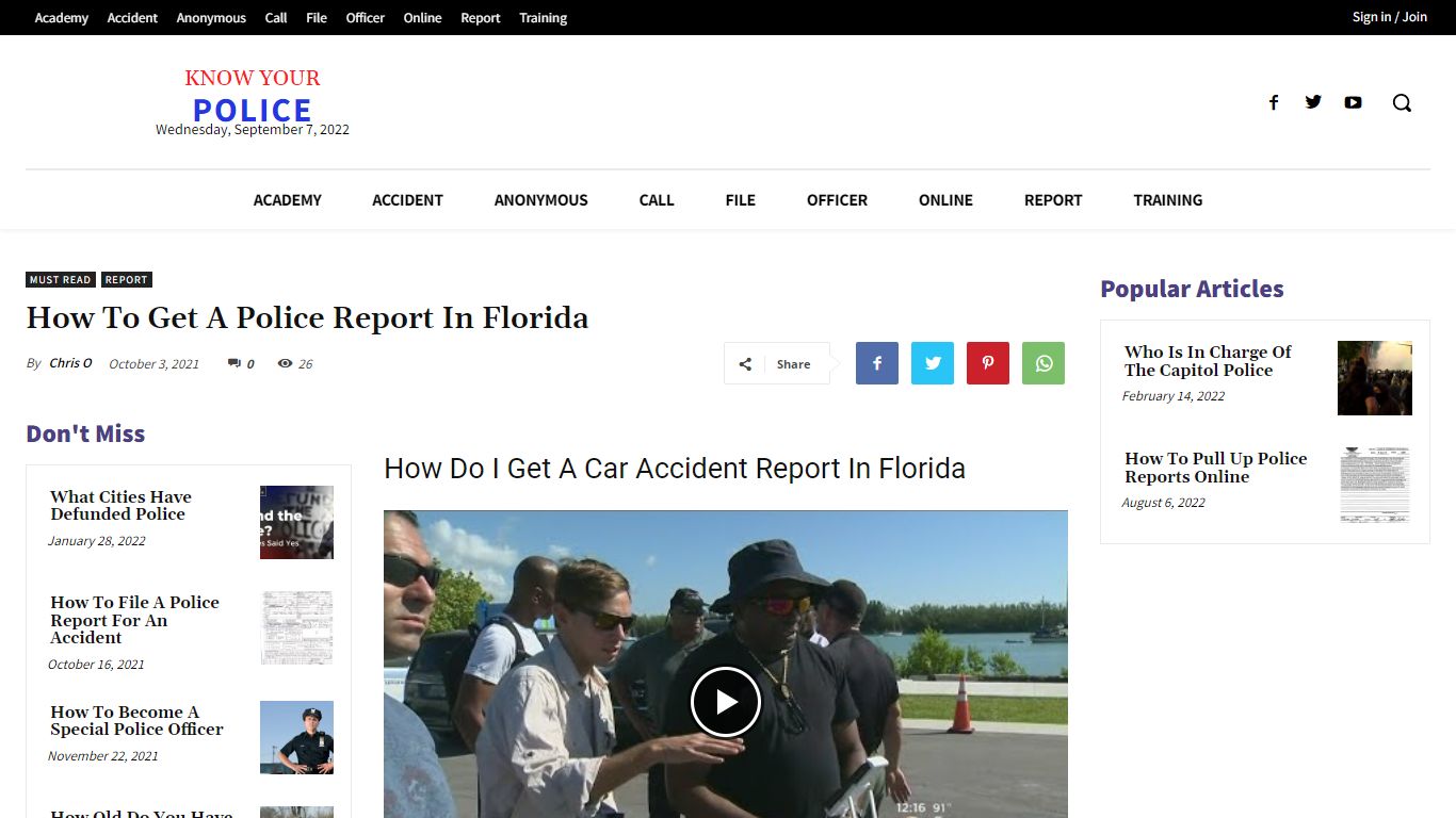 How To Get A Police Report In Florida - KnowYourPolice.net